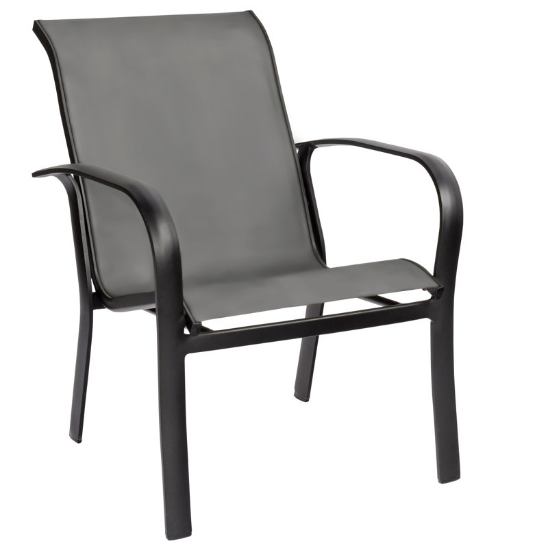 Fremont Outdoor Dining Armchair, Pewter