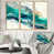 Toile avec cadre flottant or