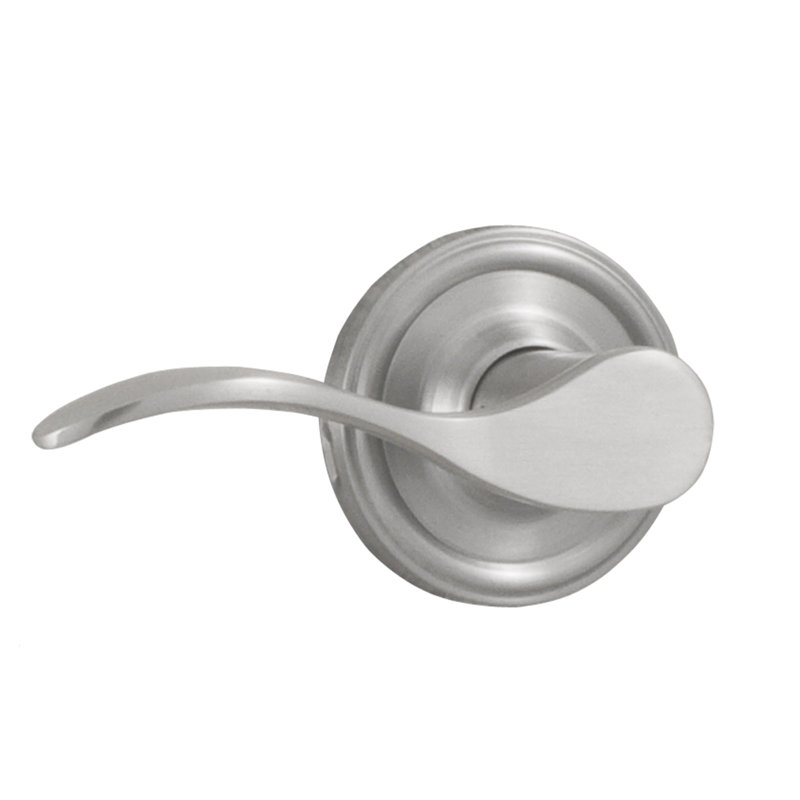 Faux levier de porte simple Bordeau, Gauche, Nickel satiné