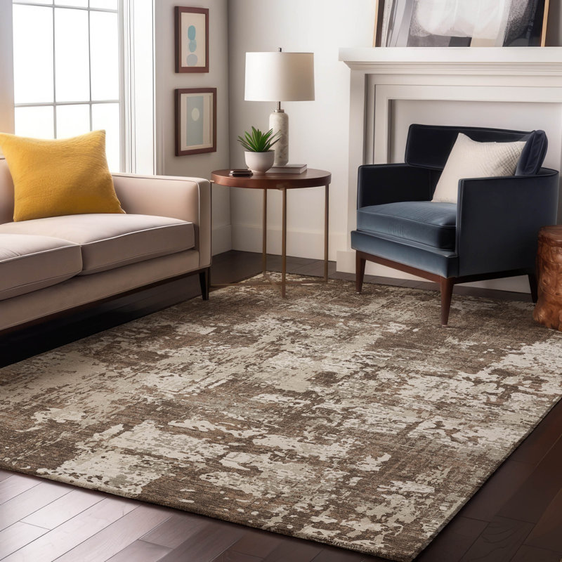 Premium Machine Washable Mayfield AMF1008 Abstract Rug, Rectangle 8' x 10'