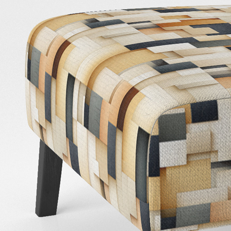 Abstract Blockchain Blocks I - Fauteuil de chambre rembourré moderne et contemporain