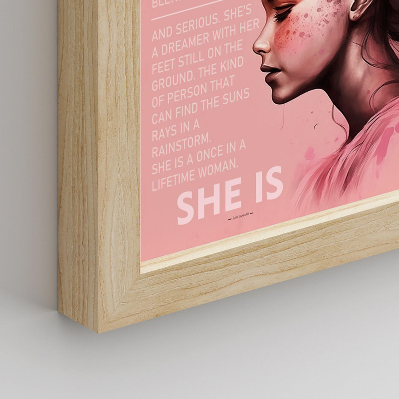 Positif Affirmation inspirante, impression sur papier 4 pièces, Naturel, H 10 po x l 8 po