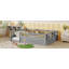 Structure de lit double Montessori avec rails hauts, lits en bois pour enfants avec éclairage et tablette de rangement-1339475629-1339475619