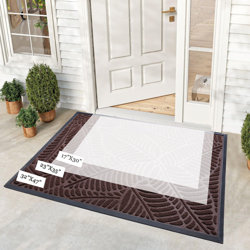 Tapis d'extérieur Welcome Welcome, Coffee, 32" W x 47" L