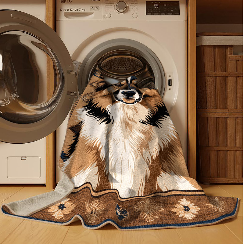  Tapis lavable pour chien de berger d'Asie centrale, Carré 6 pi