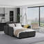 Canapé moderne à 4 places avec méridienne double et accoudoirs droits, canapé convertible en forme de U avec rangement, canapé modulaire confortable pour chambre à coucher, salon, bureau