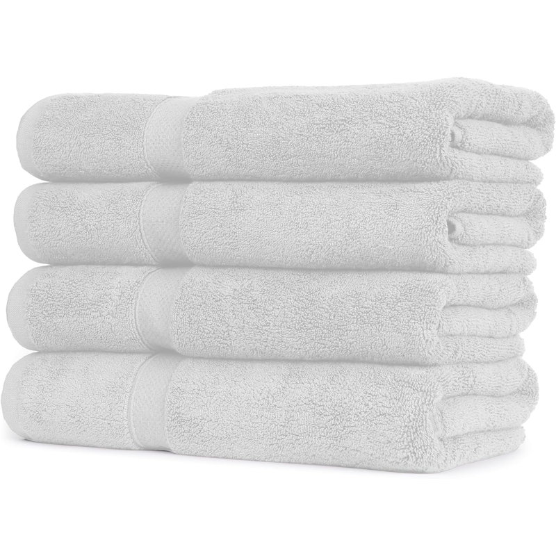 Cotton Bath Towel, White