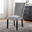Superbe table en marbre avec chaises d'appoint et chaises en flanelle grises