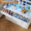 Armoire de rangement pour garde-manger de 71 po avec station de charge, huche de cuisine avec éclairage à DEL et tablettes ouvertes, armoire-buffet avec tiroirs, garde-manger de style maison de campagne, blanc