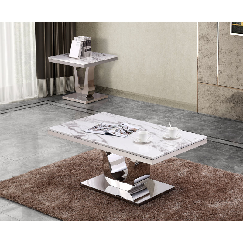 Ensemble de tables basses 2 pièces marble Maidste