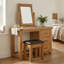 Thornbury Single Pedestal Dressing Table and Stool Set
