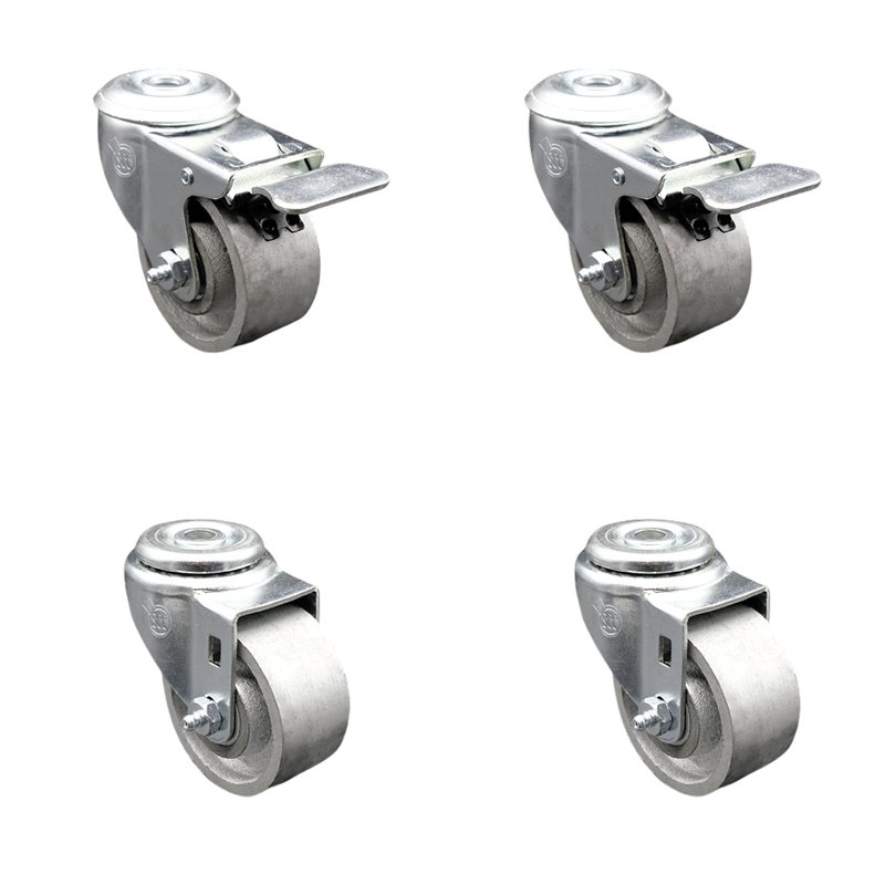 4-Piece Semi Steel Caster Set