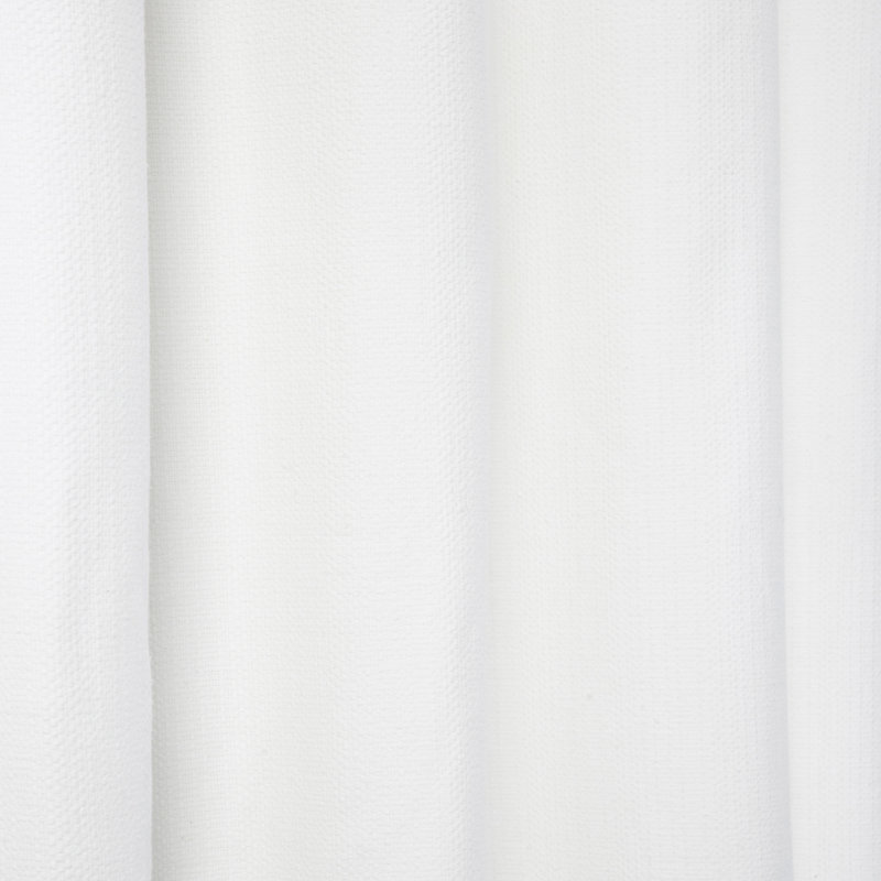 Rideau uni en mélange de coton, L 52 po x L 108 po, Blanc