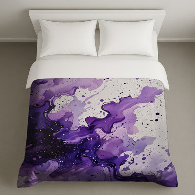 Housse de couette abstraite mauve Splash Bedding