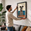 Dressed Hound Mid-Century - Framed Print-599916904-599916907