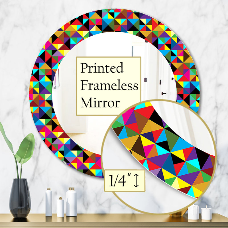 Triangular Colourfields 1 - Modern Mirror, 31.5" H x 31.5" W