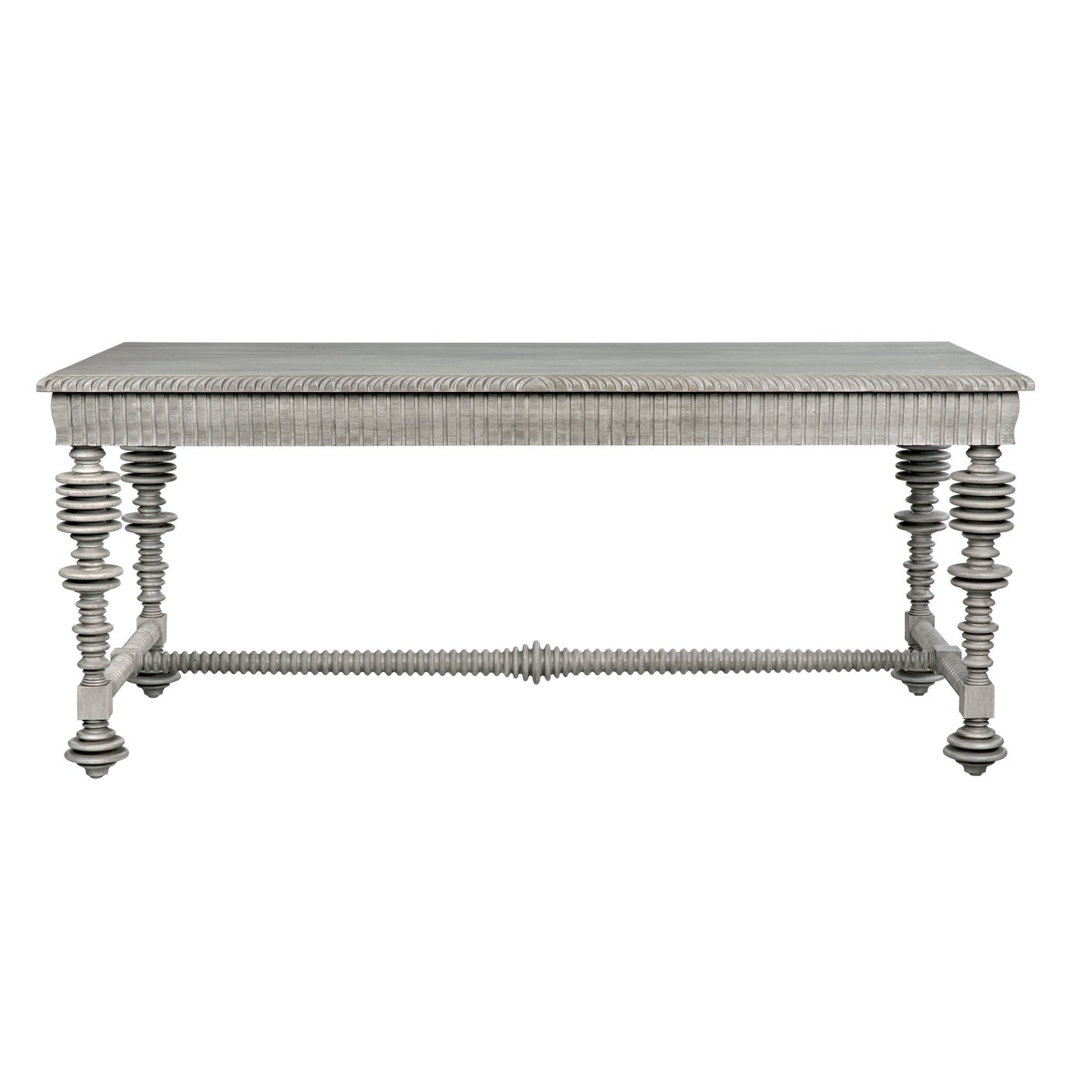 Portuguese Solid Wood Writing Desk Noir