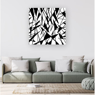 Brush Abstract Pattern - Wrapped Canvas Print