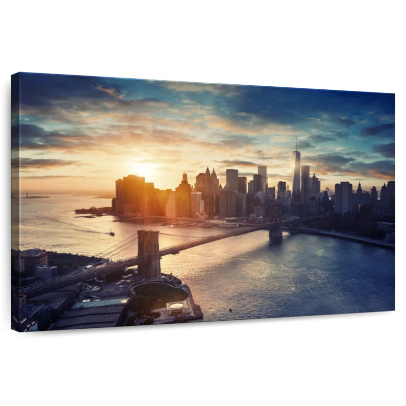 Sirci Manhattan après le coucher du soleil, H 30 po x l 45 po