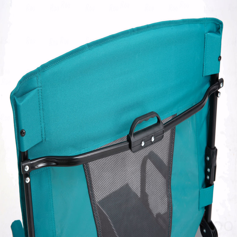 Outdoor Camping Chair, Heavy Duty Oversized Portable Folding Directors Chair With Side Table And Pocket, Blue