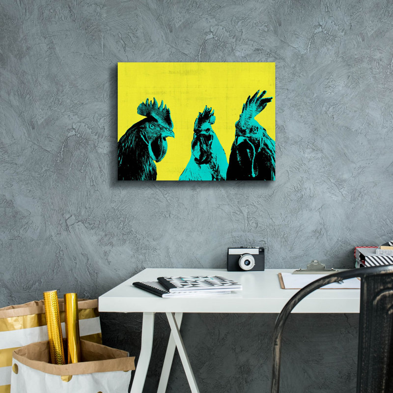  «Pop Art Farm 5» par Annie Warren, art mural sur toile, 16 po x 12 po, H 12 po x l 16 po