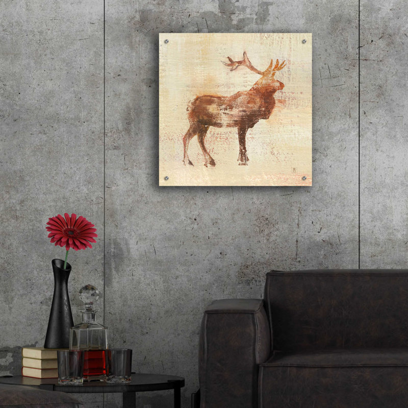 " Elk Study V2 " by Studio Mousseau, 24" H x 24" W x 0.2" D