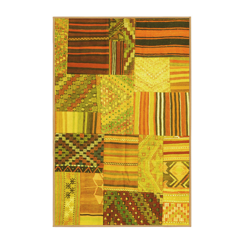 Performance Patchwork Indoor Rug, Rectangle 7' x 10'