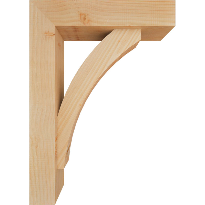 Thorton Block Bracket with Offset Brace, 28 x 20, 5 1/2"W Douglas Fir (Smooth)