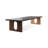 Gray + Nut-brown Rectangular Solid Wood desk