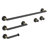 Fresco Black Gold 5 pieces Decorative Bathroom Hardware sets-126364229