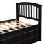 Lit plateforme simple avec 6 tiroirs de rangement-1156516602