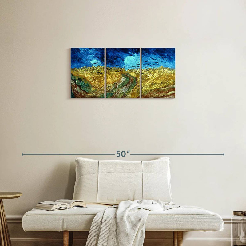 Avery Wheatfield With Crows 1890, 15" H x 32" W