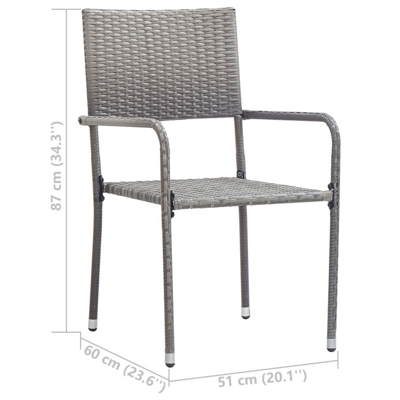 Grace-Isabella 2 - Person Acacia Solid Wood Patio Dining Set Square Table, Grey