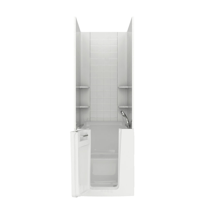 Durango 37.25'' x 31'' Walk-in Fiberglass Bathtub with Faucet, Right