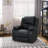 39 Inch Wide Faux Leather Manual Swivel Recliner For Comfort And Style, Perfect For Modern Living Spaces