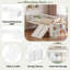 Lit en bois avec tablettes de rangement, rangement sous le lit, glissoire et échelle-1911028760