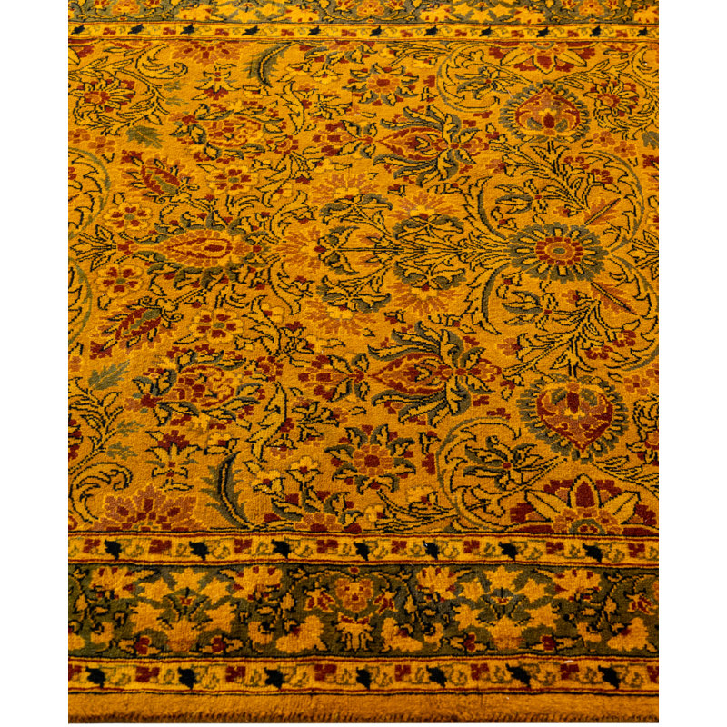 Overdyed Hand-Knotted Wool Modern-Contemporary Gold Area Rug 3' 2" x 5' 1"