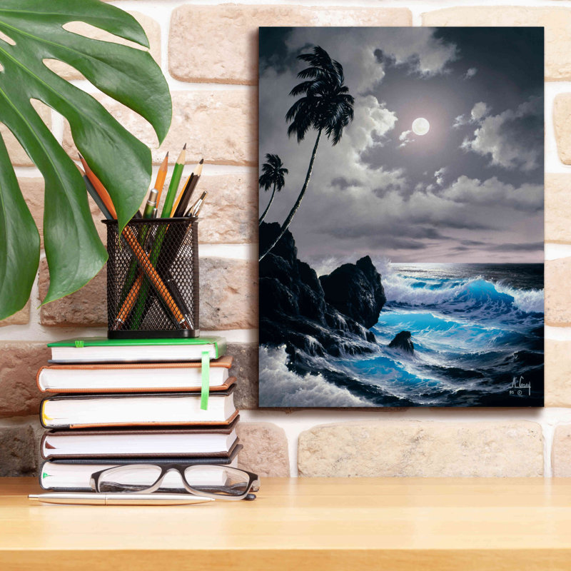 «Saphire Waves» par Anthony Casay, art mural sur toile, L 12 po x H 16 po