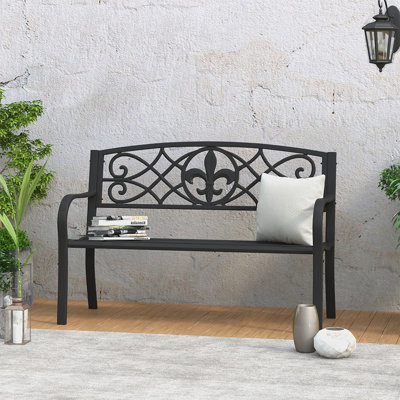 Steel Garden Bench by Alcott Hill