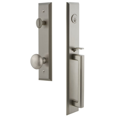 Fifth Avenue One-Piece Complete Inactive Dummy Handleset with D Grip and Fifth Avenue Knob