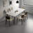 Rectangular Rock Slab Solid Wood Dining Table-1000790503