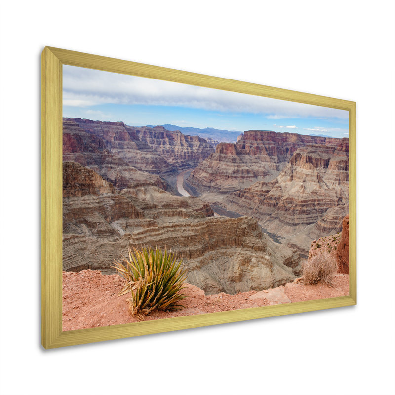 Grand Canyon à l'Ouest de l'Arizona II, H 12 po x l 20 po x P 1 po, Encadrement doré