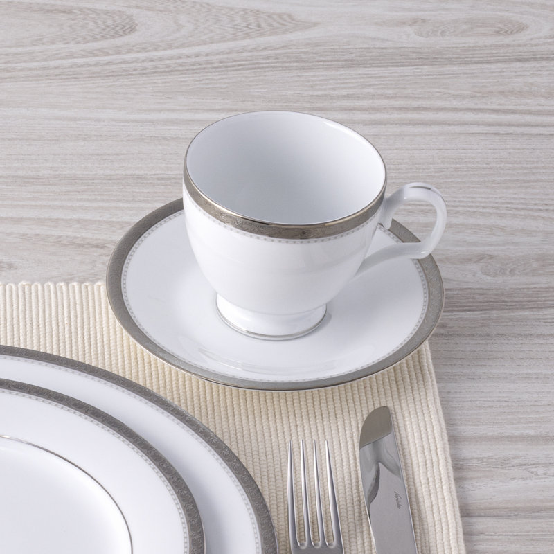Couvert individuel 5 pièces Noritake Charlotta, Platine