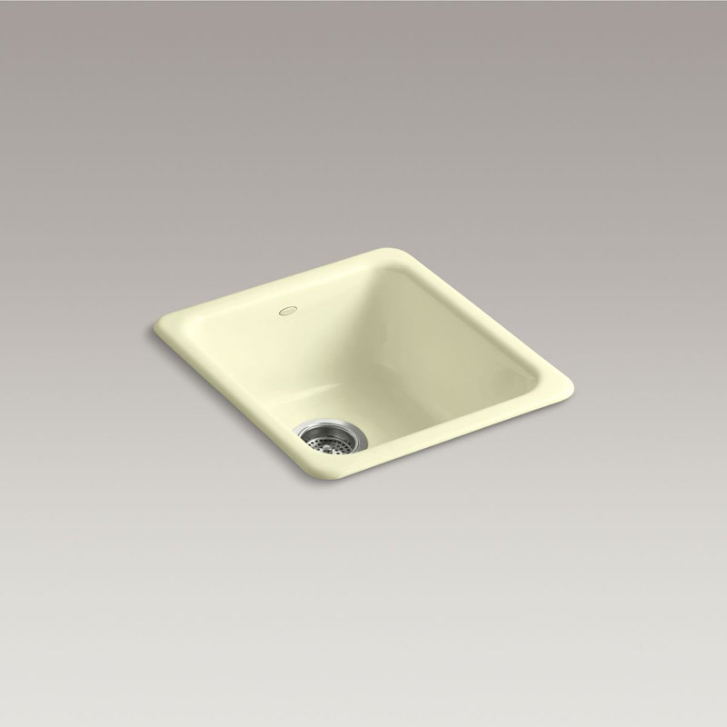 IronTones 17" L x 18-3/4" W x 8-1/4" Top-Mount/Under-Mount Single-Bowl Kitchen Sink, Sunlight