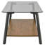 Table basse moderne avec plateau en verre trempé