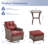Elona 5 Piece Outdoor Wicker Swivel Glide Chair Set with Cushions-2115443523