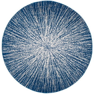 Tapis bleu marine / ivoire Faustina