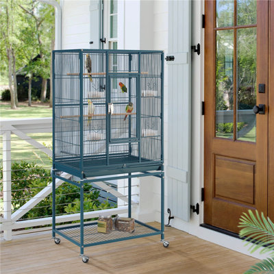 Setzer Flat Top Floor Bird Cage with Wheels