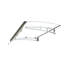 Auvent de porte carré carré en polycarbonate épais de 0,137 po à fixation murale 47 po x 34 po