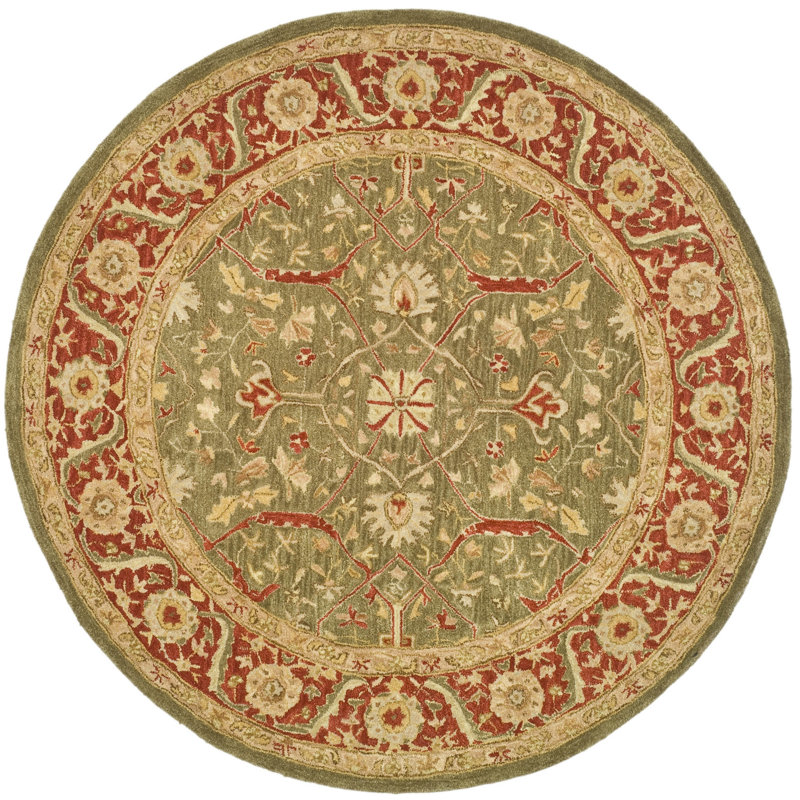 Tingley Hand Tufted Wool Pile Oriental Rug, Round 4'